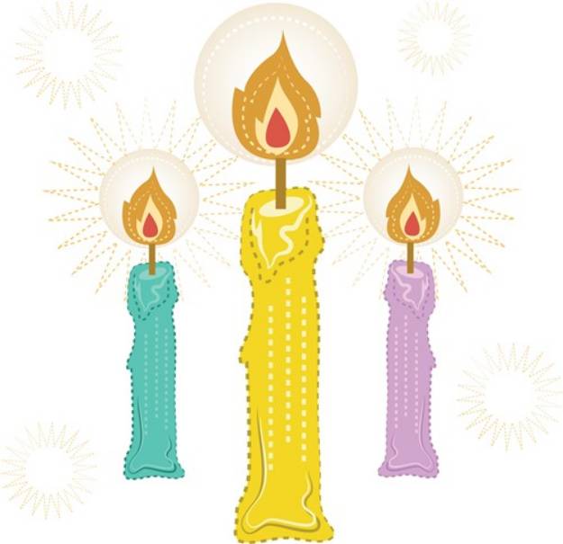 Picture of Rippled Candles SVG File