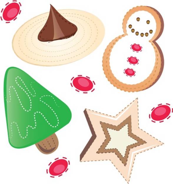 Picture of Rippled Holiday Cookies SVG File