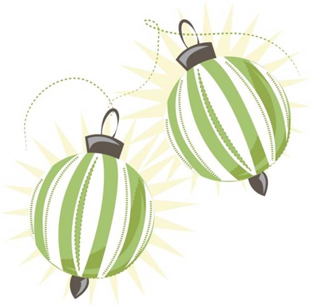 Picture of Rippled Christmas Ornaments SVG File