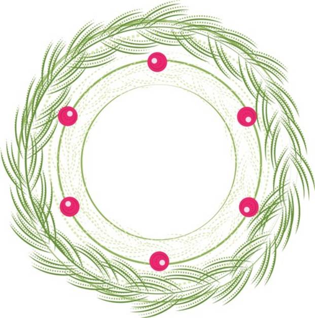Picture of Rippled Christmas Wreath SVG File