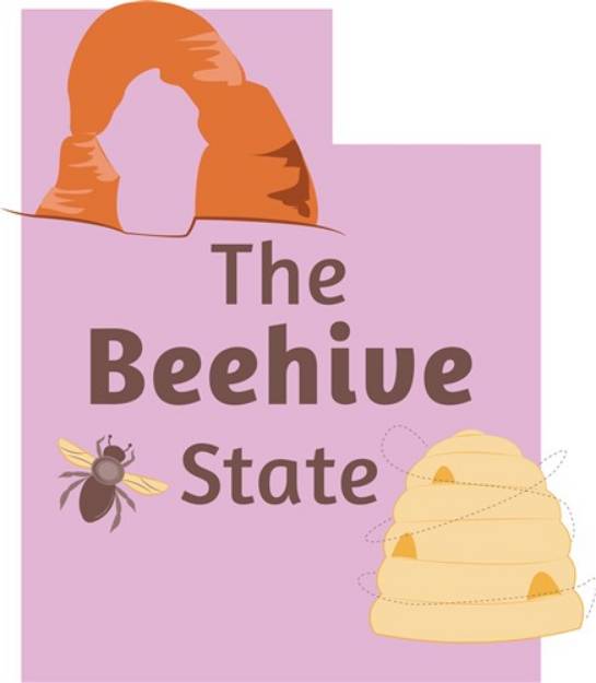Picture of Utah, The Beehive State SVG File