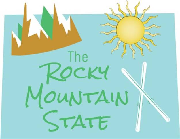 Picture of Colorado, Rocky Mountain State SVG File