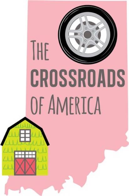 Picture of Indiana, Crossroads Of America SVG File