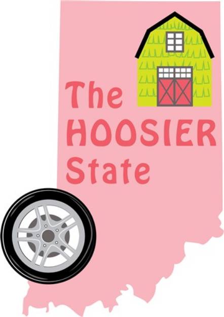 Picture of Indiana, The Hoosier State SVG File
