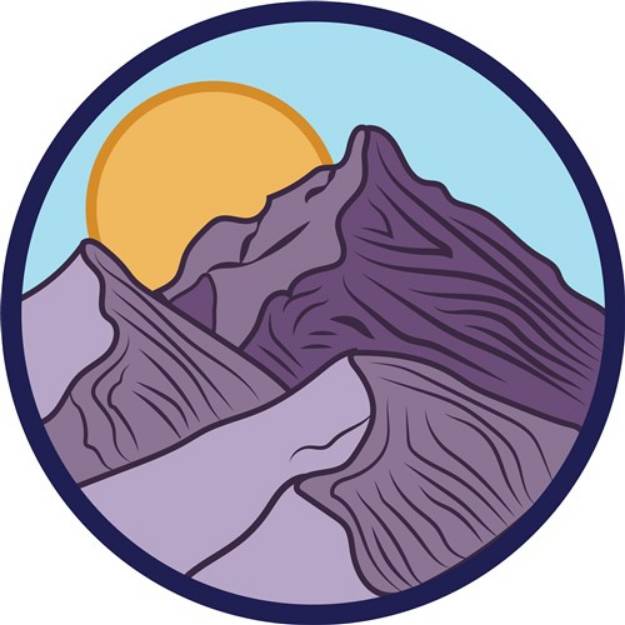 Picture of Mountain Scene SVG File
