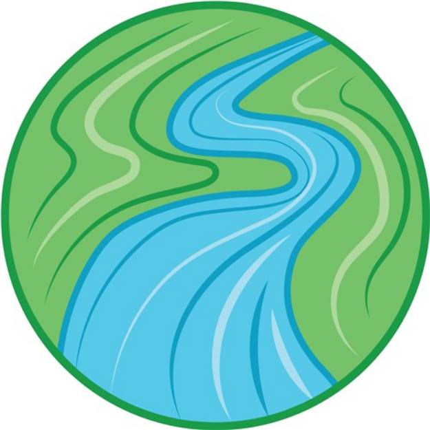 Picture of Ripple River Patch SVG File