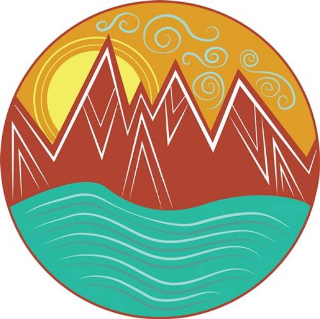 Picture of Mountains Patch SVG File