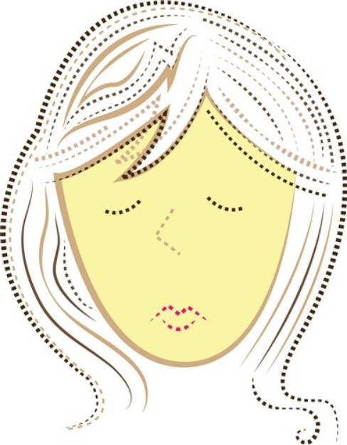 Picture of Ripple Hair Lady SVG File