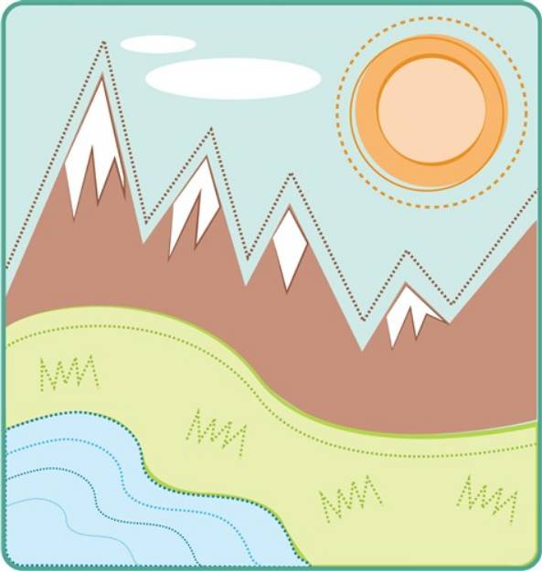 Picture of Mountain Landscape SVG File