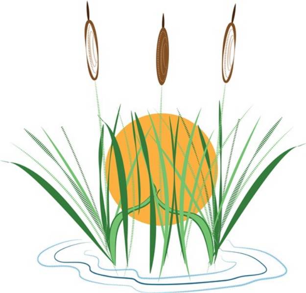 Picture of Cattails SVG File