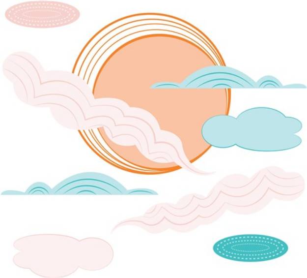 Picture of Sun & Clouds SVG File