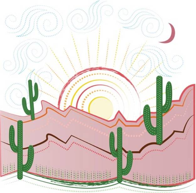 Picture of Desert Landscape SVG File