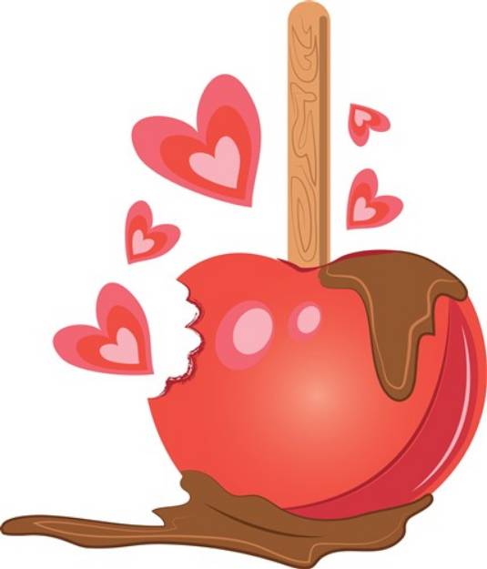 Picture of Love Candy Apple SVG File