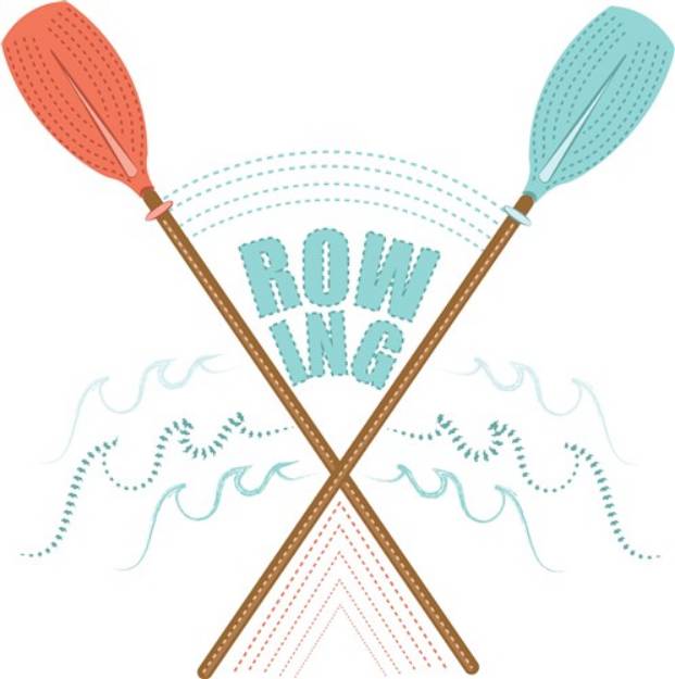 Picture of Rowing Oars SVG File