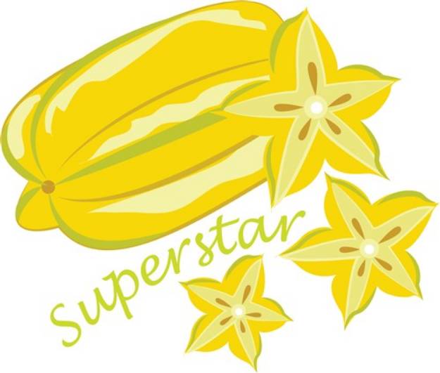 Picture of Superstar Star Fruit SVG File