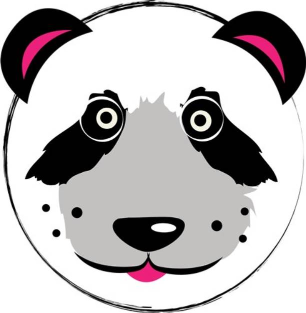 Picture of Cartoon Panda Head SVG File