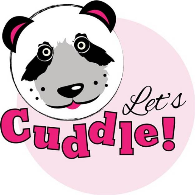 Picture of Panda Bear Cuddle SVG File