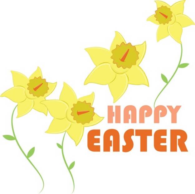 Picture of Easter Daffodils SVG File