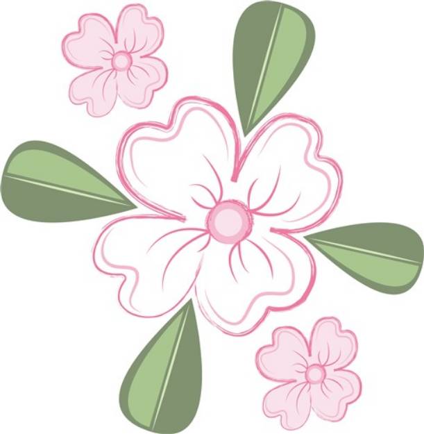 Picture of Pink Flowers SVG File