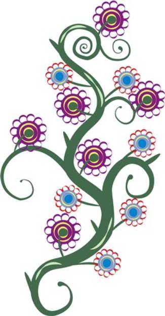 Picture of Swirly Floral SVG File