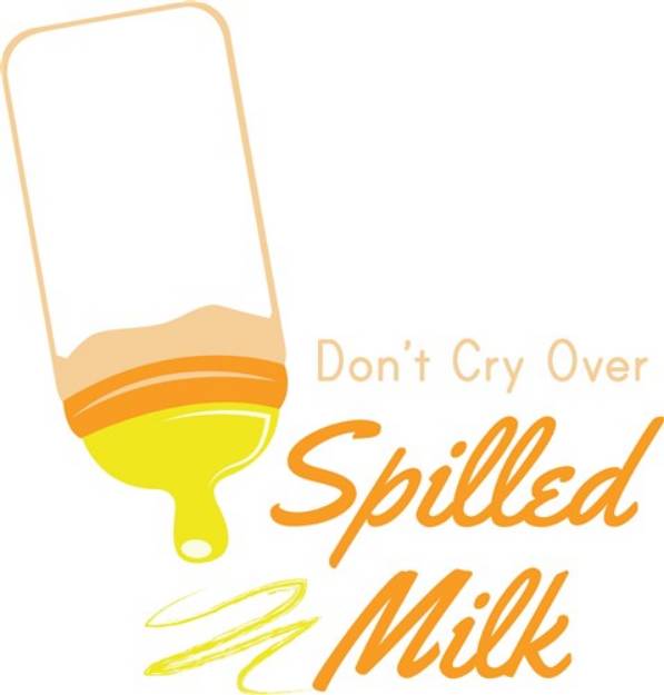 Picture of Spilled Milk SVG File