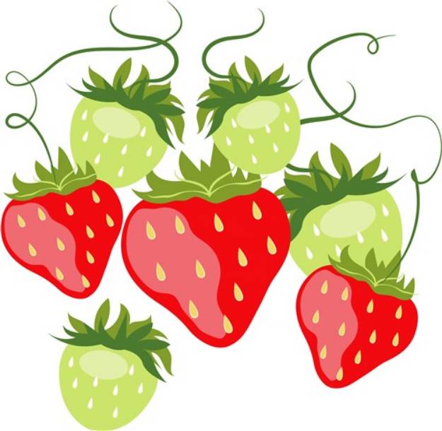 Picture of Strawberries SVG File