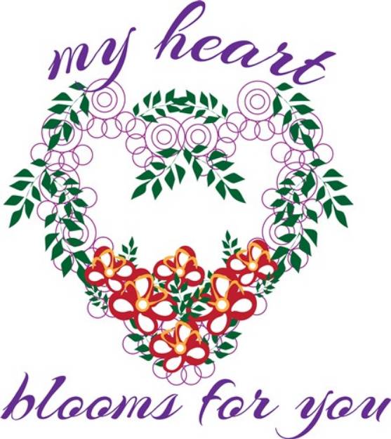 Picture of My Heart Blooms SVG File