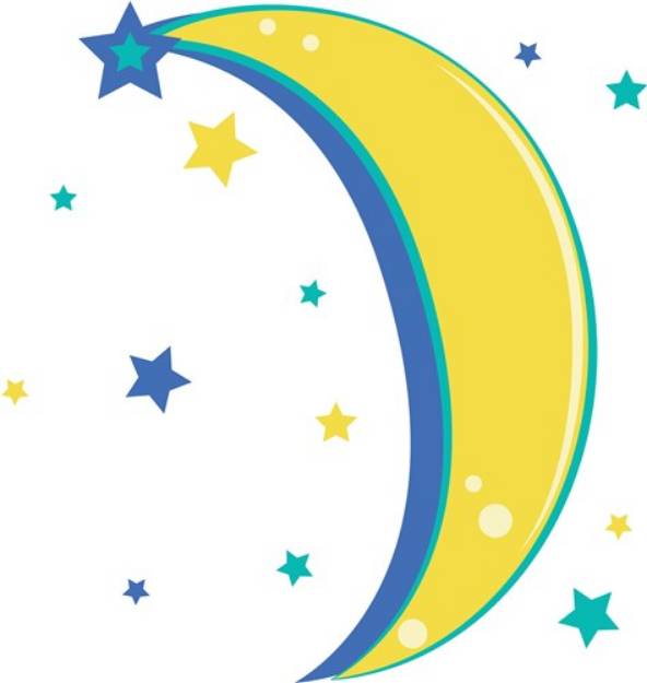 Picture of Sweet Dreams Moon SVG File