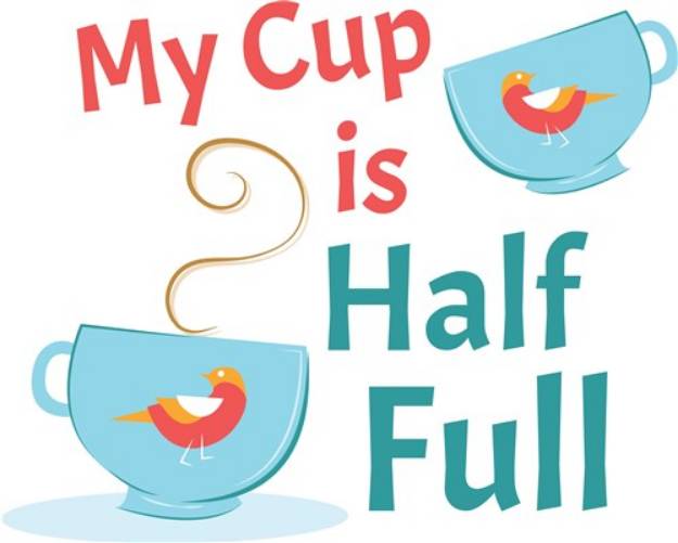 Picture of Cup Is Half Full SVG File