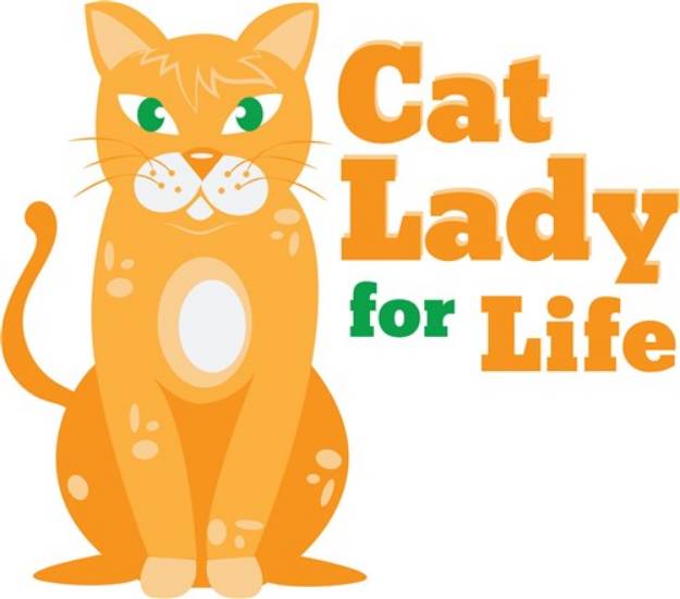 Picture of Cat Lady For Life SVG File