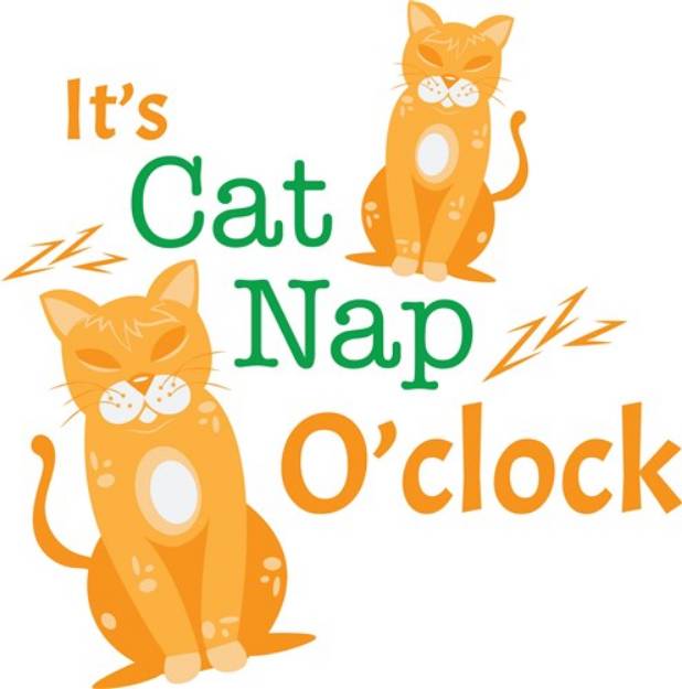 Picture of Its Cat Nap OClock SVG File