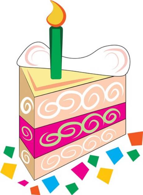 Picture of Colorful Birthday Cake SVG File