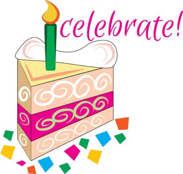 Picture of Celebrate Birthday Cake SVG File