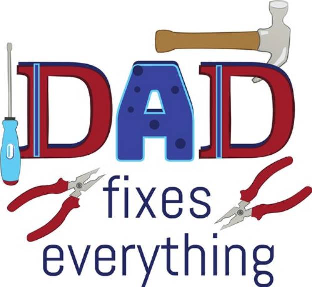 Picture of Dad Fixes Everything SVG File