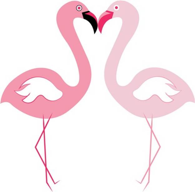 Picture of Love Bird Flamingos SVG File