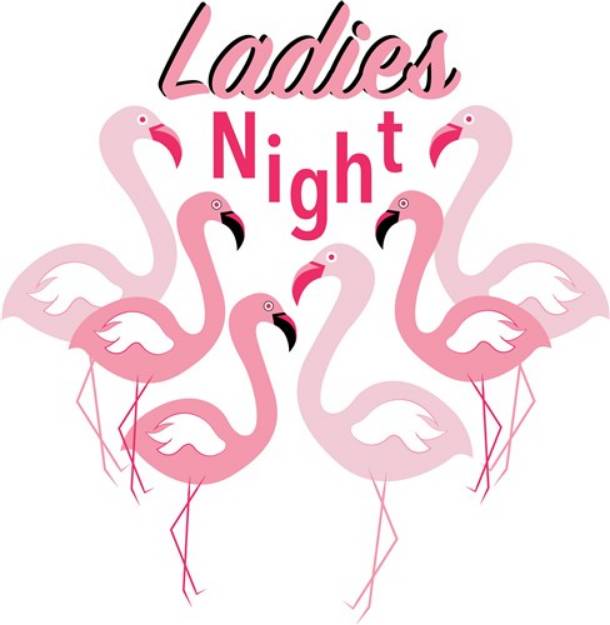 Picture of Ladies Night Flamingos SVG File