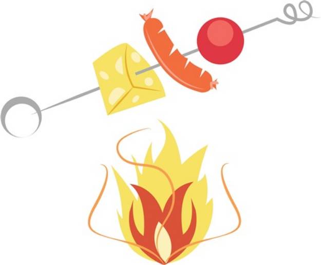 Picture of Flaming Kabobs SVG File