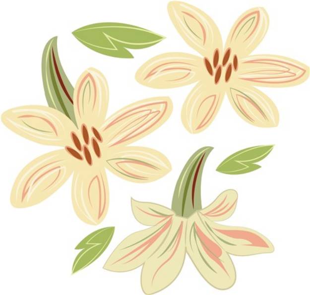 Picture of Cream Flowers SVG File