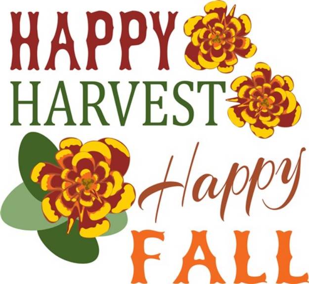 Picture of Happy Harvest Happy Fall SVG File