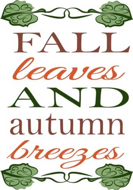 Picture of Fall Leaves And Autumn Breezes SVG File