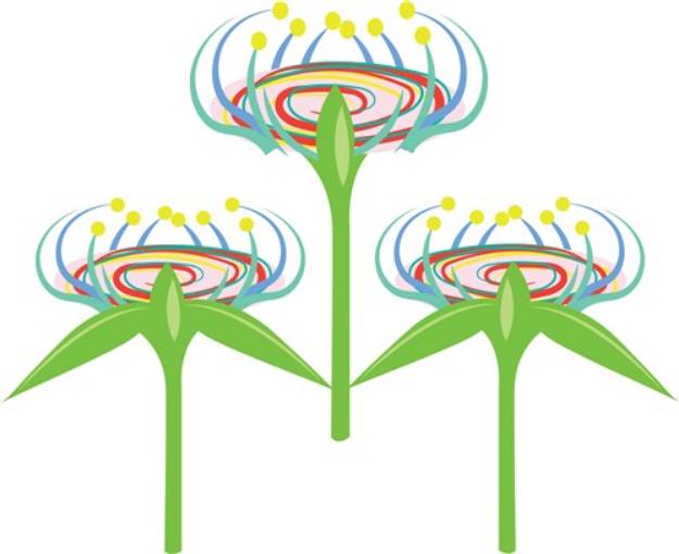 Picture of Abstract Flowers SVG File