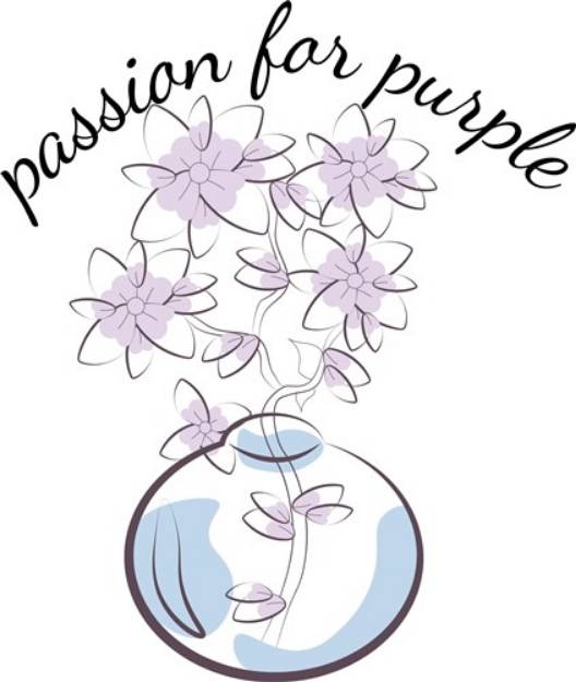 Picture of Passion For Purple SVG File