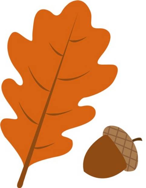 Picture of Thanksgiving Oak Leaf & Acorn SVG File