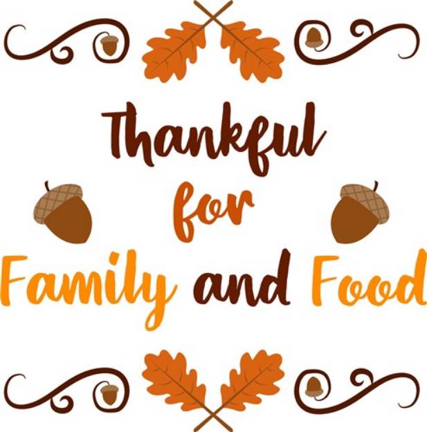 Picture of Thankful For Family & Food SVG File