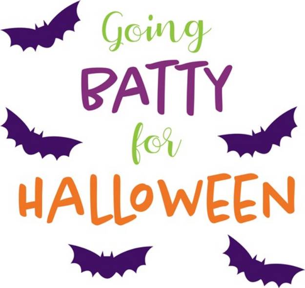 Picture of Going Batty For Halloween SVG File