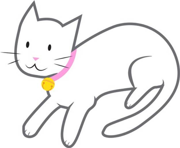 Picture of Kitten Outline SVG File