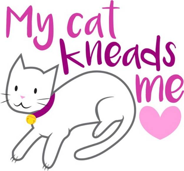Picture of My Cat Kneads Me SVG File