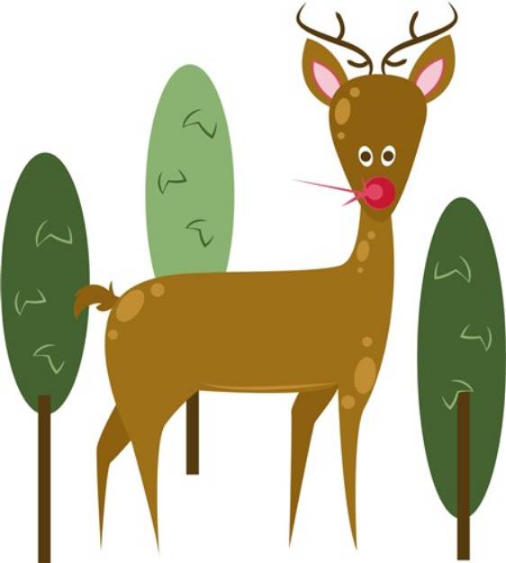 Picture of Christmas Reindeer SVG File