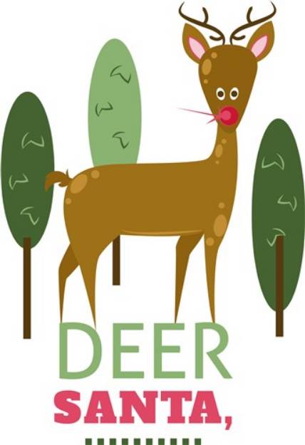Picture of Deer Santa SVG File