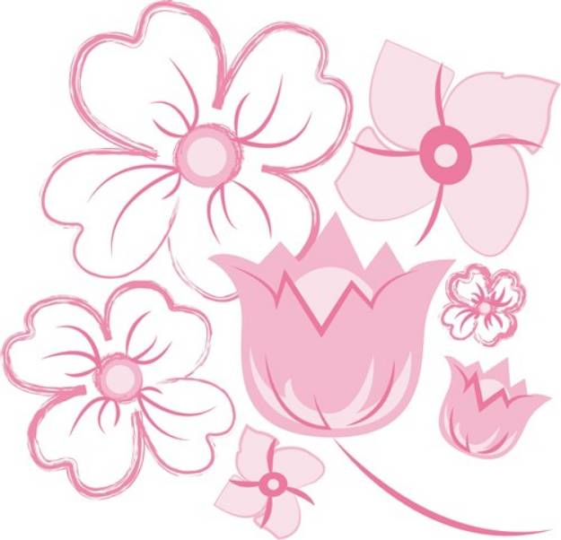 Picture of Delicate Flowers SVG File